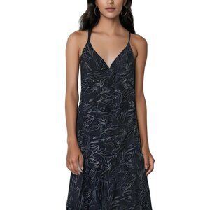 Leaf Print Midi Dress